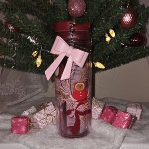 Starbucks Pink and Red Holiday Tumbler